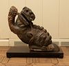 Chinese Carved Wood Foo Dog, C. 1800, H 16'' L 19''
