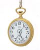 Elgin Watch Company  Gold Plated Pocket Watch, Dia. 49mm