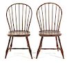 A Pair of Windsor Chairs Height 36 inches.