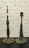 * A Pair of Lamp Bases Height of tallest 24 1/2 inches