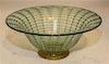 An Italian Glass Footed Bowl Diameter 10 inches.