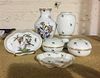 A Group of Seven Herend Porcelain Articles. Width of first 5 1/4 inches.