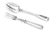 STERLING STUFFING SPOON BY "WG" AND CARVING FORK, TWO PIECES, L 12" (SPOON), 10.5" (FORK) 