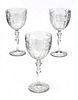 AMERICAN CUT AND ETCHED CRYSTAL GOBLETS C.1940 12 H 8.2" 