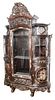 BURMESE MOTHER OF PEARL INLAY CABINET, C. 1900, H 81", W 57"