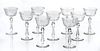 CRYSTAL HAND CUT CRYSTAL GOBLETS, C 1930, SET OF EIGHT 
