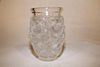 A Lalique Molded and Frosted Glass Vase Height 6 3/4 inches.