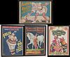 OFFSET LITHOGRAPHS ON PAPER, 4 PCS, H 16"-24", W 16"-24", BARNUM & BAILEY REPRODUCTION POSTERS 