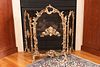 BRONZE 3-PANEL FRENCH STYLE FIRE SCREEN, H 31", W 57" 