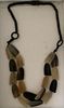 Horn Bead natural double Necklace 