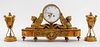 Napoleon III Ormolu Marble Mantle Clock Garniture