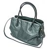 LANA MARKS, GREEN OSTRICH  LEATHER XL JET TOTE, H 19" (INCLUDING HANDLES) W 17" D 8" 
