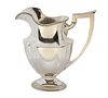 GORHAM 'PLYMOUTH' STERLING SILVER PITCHER, H 10", W 9.5", T.W. 24.85 TOZ 