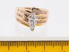 DIAMOND (.80 CTS) MARQUIS CUT RING SIZE 8+ 