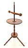 COLONIAL CUSHMAN,  (VERMONT), ADJUSTABLE CANDLESTAND, H 32", DIA 12"