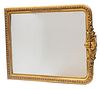 FRENCH NEOCLASSICAL GILT FRAME WALL MIRROR C 1900 H 60" W 44" LARGE SCALE 
