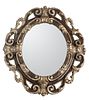 EUTRUSCAN STYLE MIRROR WITH SILVERED OPENWORK FRAME H 35' W 40" 
