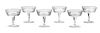 WATERFORD "LISMORE" HAND CUT CRYSTAL SAUCER CHAMPAGNES, SET OF 12, H 6" 