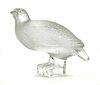 LALIQUE FROSTED CRYSTAL PARTRIDGE QUAIL H 5" L 6" 