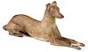 Painted cast iron whippet doorstop, late 19th c.