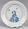 English Delftware King of Prussia plate, ca. 1760