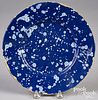 English Delftware blue Persian plate, 18th c.