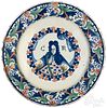 Dutch Delftware King George I charger