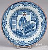 Delftware trade plate of a candlemaker
