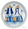 English Delftware William and Mary plate