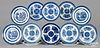 Twelve Chinese export porcelain plates and bowls