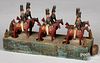 Erzgebirge soldiers on horseback hand crank toy