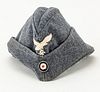 WW2 GERMAN WOOL FIELD CAP, C. 1940S, L 10" 