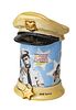 ANDY GRIFFITH CERAMIC AND TIN COOKIE JAR, H 13", DIA 8"
