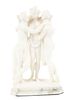 AFTER ANTONIO CANOVA (ITALY, 1757-1822) ALABASTER SCULPTURE, H 11.75", W 5.5", THE THREE GRACES 