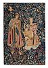 LOOMED TAPESTRY, ELIZABETHAN STYLE H 62" W 50" MADE IN FRANCE 