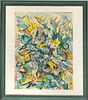JACK  FAXON, 1937 - 20, WATERCOLOR H 24" W 17" ABSTRACT 