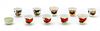 CHINESE GREAT CULTURAL REVOLUTION CUPS, LOT OF 10, H 2", DIA 2.5" 