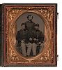Civil War Sixth Plate Tintype of Identified Officers of the 44th New York Volunteers 