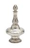 TIFFANY & CO STERLING SILVER BOTTLE WITH STOPPER, C 1912 H 9" 