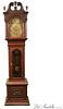 CARVED MAHOGANY GRANDFATHER CLOCK, RETAILED BY WILLIAM GIBBONS, PHILADELPHIA, C.1900-1904 H 95" W 24" D 16.5" 
