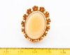+ 14KT  PALE PINK OPAL RING, C 1940, SIZE 7 