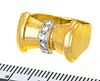 + 14KT YELLOW GOLD AND DIAMOND RING SIZE 4 1/2" 