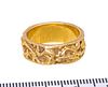 + 14KT YELLOW GOLD BAND, NUGGET STYLE SIZE 6 3/4 