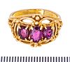 + RUBIES  AND DIAMOND , 14 KT GOLD RING SIZE 6 3/4 