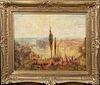 LANDSCAPE OF FLORENCE NEAR SAN MINIATO OIL PAINTING