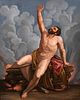 HERCULES AT HIS FUNERAL PYRE OIL PAINTING