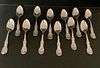 REED & BARTON, FRANCIS THE 1ST STERLING SPOONS 12 pcs

