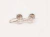 DIAMOND AND 14KT WHITE GOLD  EARRINGS .78CT TW 