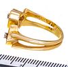 14 KT TWO HEARTS RING SIZE 6 3/4 