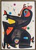 JOAN MIRO (SPANISH, 1893-1983) LITHOGRAPH IN COLORS ON WOVE PAPER, 1979, H 35", W 24.25", "BARNABE" 